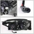 Auto Dynasty Black Housing Clear Corner Projector Headlight Lamps Tool Kit Compatible With Rav4 Xa30 09-12