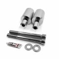Httmt- Chrome Spike Billet Aluminum Frame Slider Protector Compatible With 2003-2006 Honda Cbr600rr P N Mt290-019-cd