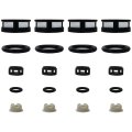 Version 4 Sets Side Feed Fuel Injector Repair Kit Filters Seals O-rings Pintle Caps