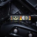 Skull Rider Keychain For Motorcycles Scooters And Cars Scratch Resistant Fabric Tag With 2 Key Rings 5 12 In Length