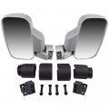 Niche Silver Offroad Break-away Side View Mirror Set For Utv X Utility Vehicle With Pro-fit Roll Cage Bar