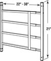 Prime-line Products S 4763 Fixed Window Guard 22 In 38 X 21-1 2 Steel Black 4-bar Non-egress