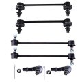 6 Piece Suspension Kit For Mazda Protege 2001 2003 And Protege5 2002 Front Outer Tie Rod Ends Es3197rl Sway Bar End Links 