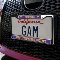 Wisconsin-stevens Point Pointers Full Size Standard License Plate Metal Frame