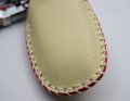 Leather Key Cover Keychain Hook For Tesla Model 3 S Y 