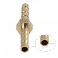 X Autohaux 5pcs 4mm Brass Barb Hose Fitting Straight Union Water Gas Oil Pipe Connector For Automotive