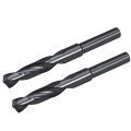 2pcs 1 2 Reduced Shank Drill Bits 15mm Black Nitride Coated High Speed Steel Hss 6542 Twist Bit For Stainless Alloy Metal 