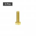 Uxcell Brass Hex Bolts M8x30mm 3pcs Fully Thread Grade 4 8 Solid Hexagon Head Bolt Machine Screws For Machinery