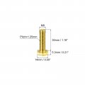 Uxcell Brass Hex Bolts M8x30mm 3pcs Fully Thread Grade 4 8 Solid Hexagon Head Bolt Machine Screws For Machinery