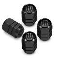 Ford Mustang Dark Horse Aluminum Tire Valve Stem Caps Black On Hexagon Shape Set Of 4 Universal Fit For Cars Suvs And Trucks 
