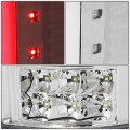 Auto Dynasty Pair Of Chrome Clear Lens 3d Led Stripe Bar Tail Lights Brake Reverse Lamps Compatible With Ford F150 Lobo 04-08