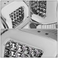 Auto Dynasty Pair Of Chrome Clear Lens 3d Led Stripe Bar Tail Lights Brake Reverse Lamps Compatible With Ford F150 Lobo 04-08
