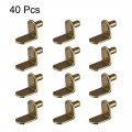 Uxcell Shelf Support Peg 6mm L-shaped Furniture Cabinet Closet Bracket Pegs For Kitchen Book Shelves Supplies Bronze 40pcs