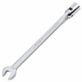 Urrea 12-point Flex Head Socket Wrench 15mm Flexible Combination With Ratchet Box End Fixed Open 1270-15m 