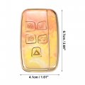 Uxcell Car Key Fob Cover 5 Button Remote Case Orange For Range Rover Evoque Sport Jaguar F-type F-pace Xe Xf