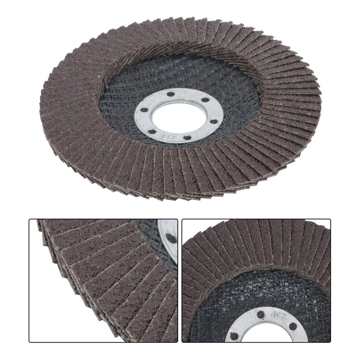 10pcs 4 5 In X 7 8 60 Grit Aluminum Oxide Flap Discs For Angle Grinder Grinding And Sanding Wheels Metal Wood Plastic