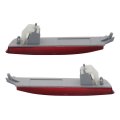 Secosautoparts Rear Bumper Reflector Lamp Light Left Right Red Lens Compatible With Nissan Sentra 2013 2014 2015 2016 2017 2018