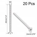 Uxcell M3x40mm Flat Head Machine Screws Inner Hex Screw 304 Stainless Steel Fasteners Bolts 20pcs