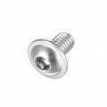 Uxcell Flanged Button Head Socket Cap Screws M6 10mm Hex Drive 304 Stainless Steel Fasteners Bolts Fully Threaded Machine Screw
