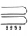 Blackhorse-racing 44 Silver Chrome Flexible Stainless Steel Heated Hose Kit Caps 