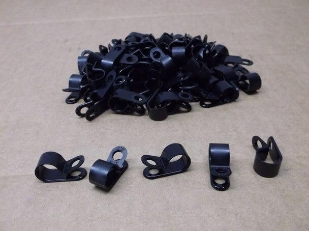 Approximately 90 3 8 Nylon Black Cable Clamps For Custom Chopper Builders