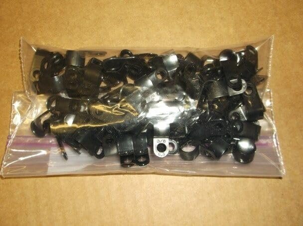 Approximately 90 3 8 Nylon Black Cable Clamps For Custom Chopper Builders
