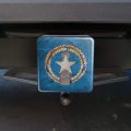 Rustic Distressed Northern Mariana Islands Flag Tow Trailer Hitch Cover Plug Insert
