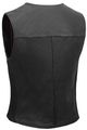True Element Womens Classic Snap Front Motorcycle Leather Vest With Side Stretch Panels Black Size Xl 