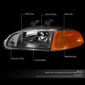 Halogen Model Factory Style Headlight Lamps Compatible With Honda Civic Coupe Hatchback 1992-1995 Driver And Passenger Side