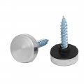 Uxcell Glass Table 14mm Dia 304 Stainless Steel Mirror Screws Cap Cover Nails 40pcs