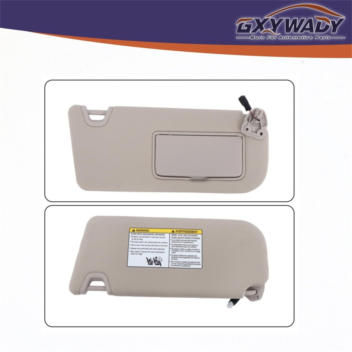 Right Passenger Side Sun Visor With Lights Replacement For Altima 2019 2020 2021 2022 2023 2024 96400-6ca3c Beige