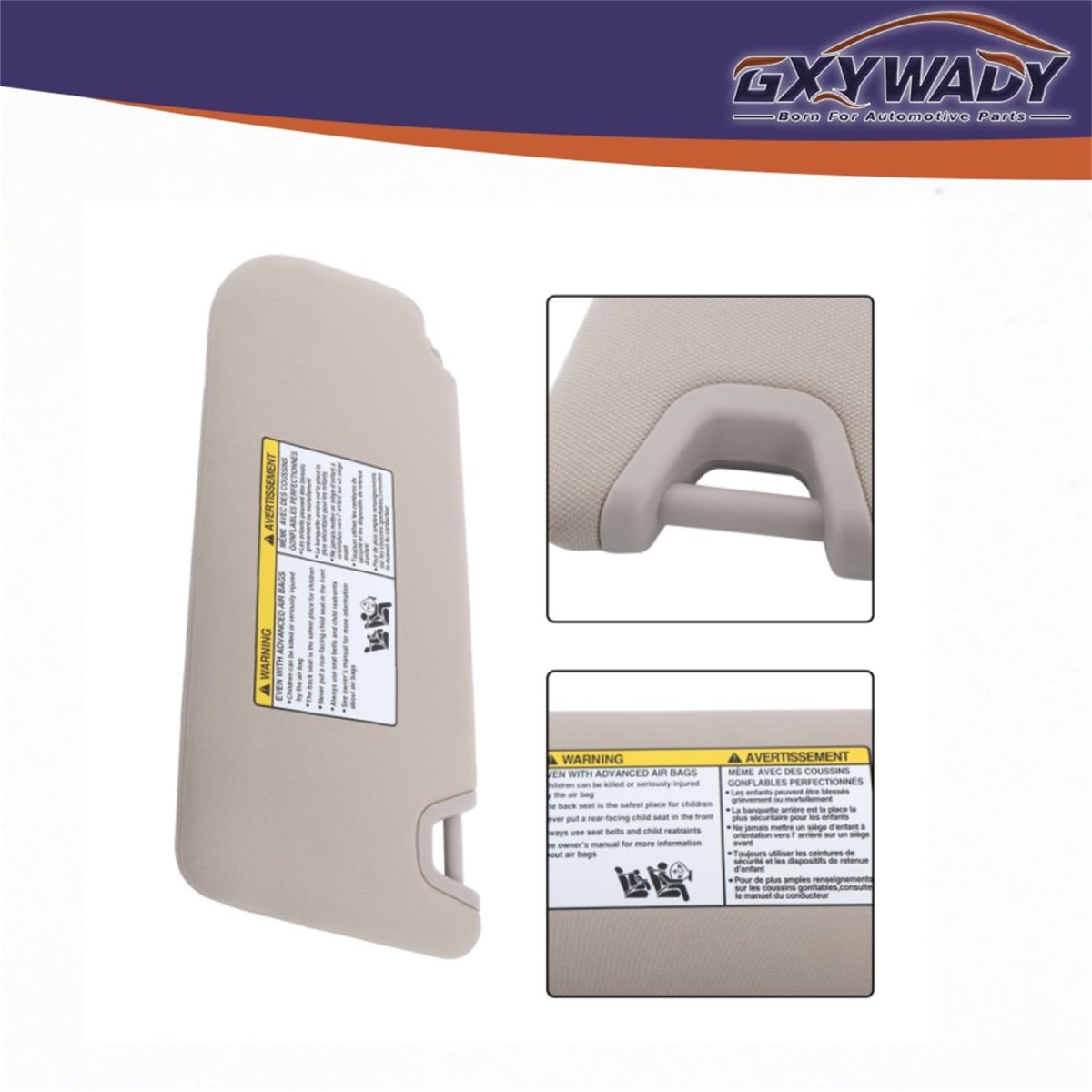 Right Passenger Side Sun Visor With Lights Replacement For Altima 2019 2020 2021 2022 2023 2024 96400-6ca3c Beige