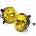 Hecasa Pair Yellow Glass Fog Lights Lamps Compatible With 2002-2003 Subaru Impreza Rs Wrx Halogen Bulbs Replacement For