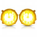 Hecasa Pair Yellow Glass Fog Lights Lamps Compatible With 2002-2003 Subaru Impreza Rs Wrx Halogen Bulbs Replacement For