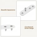 Uxcell 20pcs Flat Straight Brackets 55x5mm Iron Brace Plate With Screws For Wood Furniture Mending Repairing White