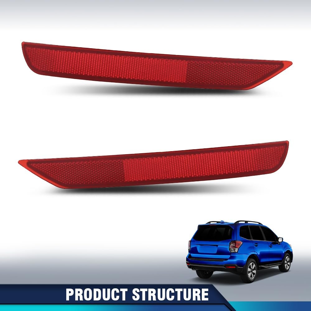 Rear Bumper Reflector Light Lamp Driver Passenger Side 2pcs For Subaru Forester 0l 2 5l 2009-2018 84281sc000 84281sc010 Red