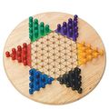 S S Worldwide All Wood Chinese Checkers Set 11 Playing Board With 60 Wooden Play Pegs That Won T Roll Away For 2 To 6 Players 