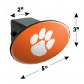Clemson University Primary Logo Oval Tow Hitch Cover Trailer Plug Insert 2