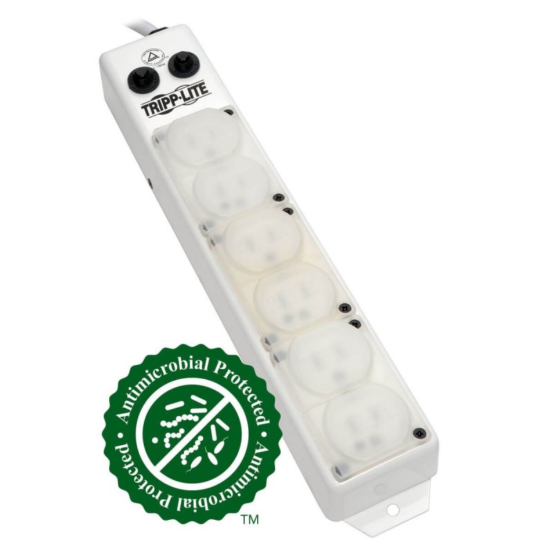 Tripp Lite Safe-it Power Strip 6 Outlet Ul 1363a Patient-care Vicinity White Ps-615-hg-oem