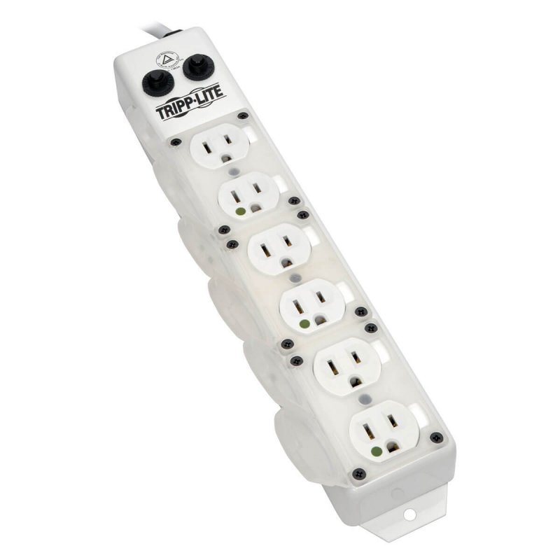 Tripp Lite Safe-it Power Strip 6 Outlet Ul 1363a Patient-care Vicinity White Ps-615-hg-oem