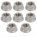 Uxcell 8pcs M12 X 1 25mm Pitch Metric Fine Thread 304 Stainless Steel Hex Flange Nut