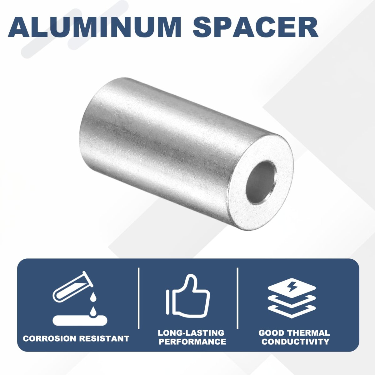 8pcs Aluminum Spacer 3 4 Od X 5 16 Id 1-1 Length Screw Standoff Bushing Plain Finish Unthreaded Round Metal For Screws Bolts