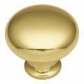 Solid Brass 3 4 In Smooth Top Knob 