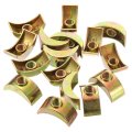 16pcs M6 Half Moon Nuts Washers Zinc Alloy External Thread Lock Washer Spacer Connector Hardware Fittings Bronze 