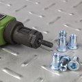 Uxcell 5 16-18 Rivet Nuts 100pcs Zinc Plated Carbon Steel Knurled Flat Head Threaded Insert For Metal Plastic