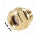 Uxcell Oil Liquid Level Gauge Sight Glass M12x1 5mm Male Threaded Brass Air Compressor Fittings With O-ring Yellow