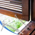 4pcs 3 Cabin Hook Eye Latch 304 Stainless Steel Spring And Safety Wire Gate For Wood Window Door 