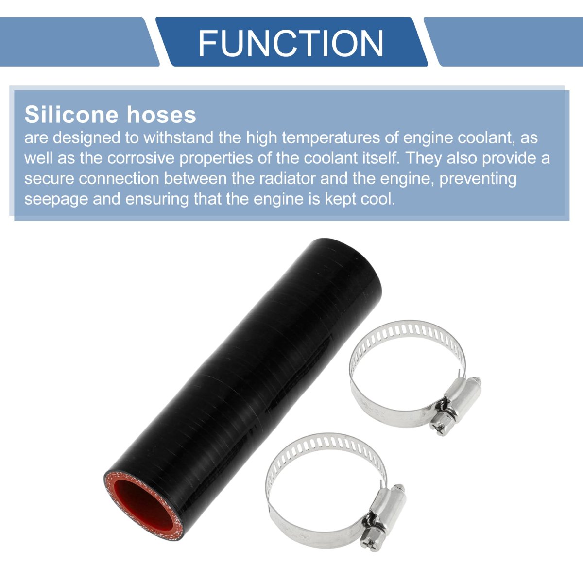 1 Set Straight Coupler Silicone Hose 25mm 0 98 Id 127mm 5 Length 0a Car Coolant With Clamps 3-ply 4mm Thick Air Intake Turbo