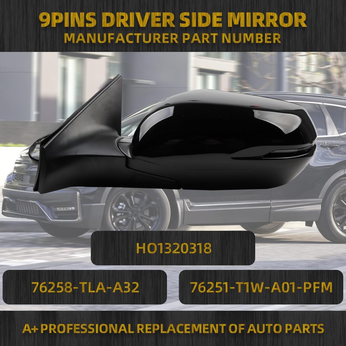 Driver Side Mirror For Honda Crv 2017 2018 2019 2020 2021 2022 Heated With Turn Signal And Blind Spot Detection Bsd Power Glass