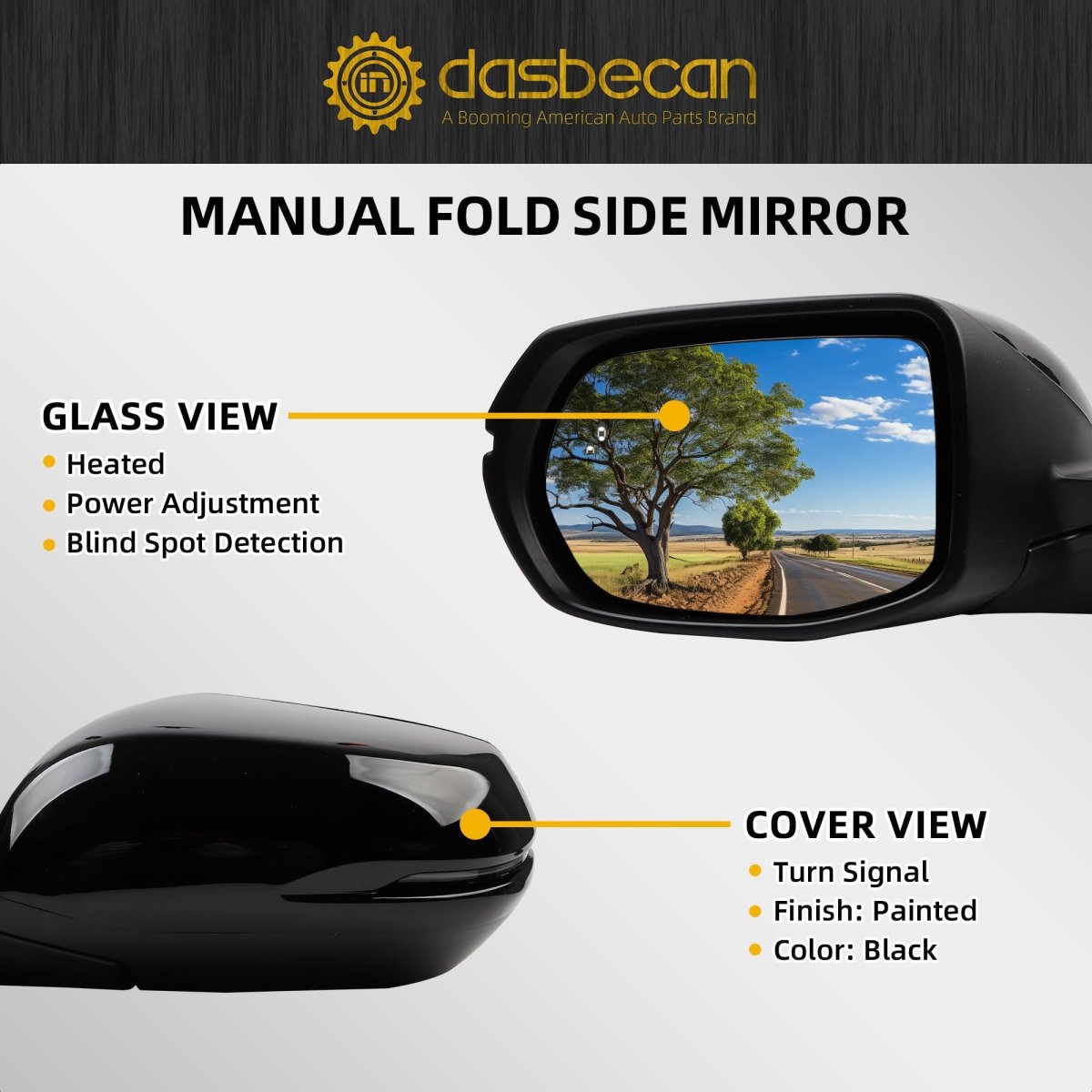 Driver Side Mirror For Honda Crv 2017 2018 2019 2020 2021 2022 Heated With Turn Signal And Blind Spot Detection Bsd Power Glass